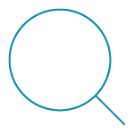 A magnifying glass icon