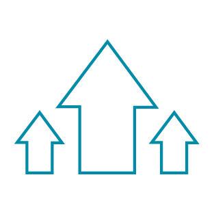 Arrows going up icon