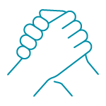 Firm hand shake Icon