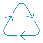 A recycling icon