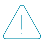 A warning sign icon